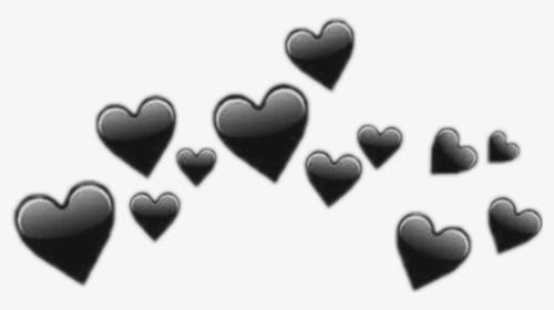 Transparent Black Heart Png - Transparent Black Heart Emoji, Png Download, Transparent PNG
