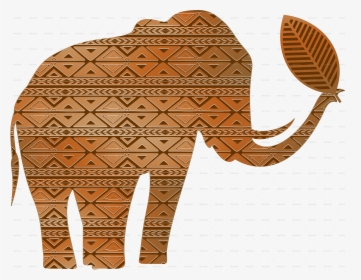 Elephant Shape Tribal Art Isolated-png , Png Download - Illustration, Transparent Png, Transparent PNG
