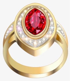Gold Ring With Diamond Png - Ring, Transparent Png, Transparent PNG