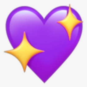 Transparent Purple Heart Clipart - Apple Heart Emoji, HD Png Download, Transparent PNG