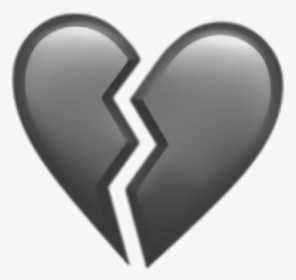 Broken Black Heart Emoji - Broken Heart Emoji Transparent, HD Png Download, Transparent PNG