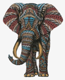 #elephant #tribal #freetoedit - Elephant Color, HD Png Download, Transparent PNG