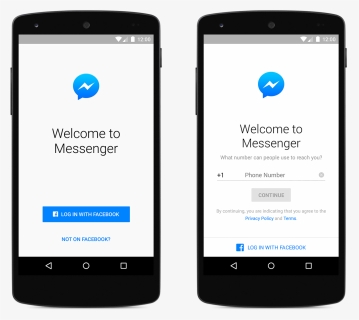 Messenger Sign Up Android - Facebook Messenger Login, HD Png Download, Transparent PNG