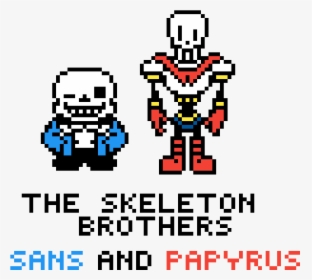 Brothers For Life Sans And Papyrus - Undertale Sans And Papyrus Pixel, HD Png Download, Transparent PNG