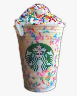 Transparent Starbucks Drink Png - Vanilla Birthday Cake Frappe Starbucks, Png Download, Transparent PNG