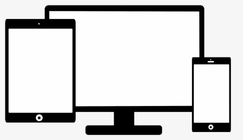 Computer Monitor,square,angle - Computer And Cell Phone Icons, HD Png Download, Transparent PNG