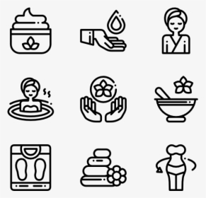 Spa And Sauna - Hand Drawn Social Media Icons Png, Transparent Png, Transparent PNG