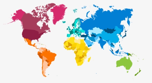 World Map Transparent Images - World Map Colorful Png, Png Download, Transparent PNG