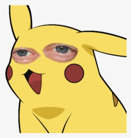 Pikachu Pokémon Go Ash Ketchum Face Nose Yellow Facial - Derpy Pikachu Face, HD Png Download, Transparent PNG