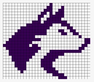 Cute Wolf Pixel Art Grid - Pixel Art Grid Gallery