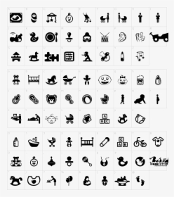 Schriftart Baby Icons, HD Png Download, Transparent PNG