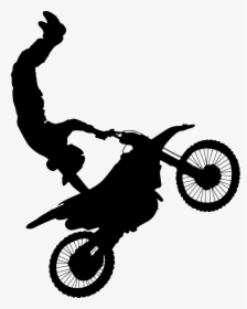 Motorcycle Motocross Dirt Track Racing Clip Art - Motocross Black And White, HD Png Download, Transparent PNG
