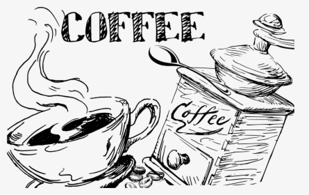 This Free Icons Png Design Of Hand Drawn Coffee Line - Coffee Line Art Png, Transparent Png, Transparent PNG