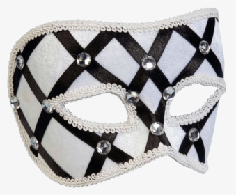 Venetian Domino Masquerade Mask - Black And White Masquerade Masks, HD Png Download, Transparent PNG