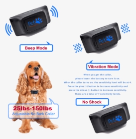 No Shock Humane Bark Control Collar, For 25-150 Lb - Cocker Spaniel, HD Png Download, Transparent PNG