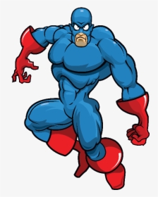 Blue Villain Mascot - Super Villain Transparent Background, HD Png Download, Transparent PNG