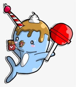 Narwhal Banner Freeuse Download Adorable Huge Freebie - Candy Narwhal, HD Png Download, Transparent PNG