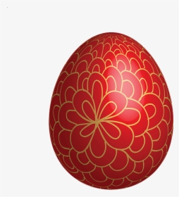 Red Gold Easter Egg - Red Easter Eggs Clipart, HD Png Download, Transparent PNG