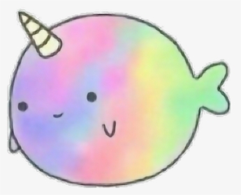 #scseacreatures #narwhale #rainbow #tumblr - Redbubble Stickers Narwhal, HD Png Download, Transparent PNG