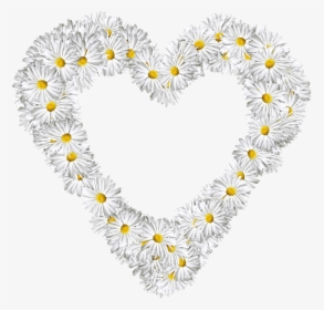 Heart Flowers Png Love Valentine Daisies S - Flower Heart Images Transparent, Png Download, Transparent PNG