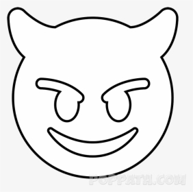 Devil Emoji Black And White, HD Png Download, Transparent PNG