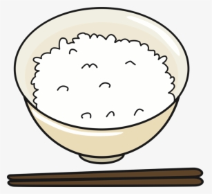 Fried Japanese Cuisine White - Bowl Of Rice Clipart, HD Png Download, Transparent PNG
