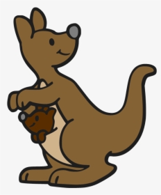 Transparent Kangaroo Clipart Png - Cute Cartoon Baby Kangaroo, Png Download, Transparent PNG