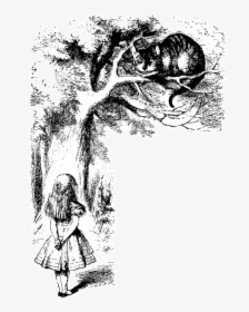 Black And - Alice In Wonderland Lewis Carroll Illustrations, HD Png Download, Transparent PNG
