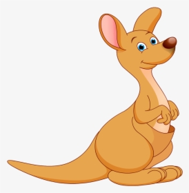 Orange Clipart Kangaroo - Cartoon Picture Of A Kangaroo, HD Png Download, Transparent PNG