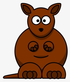 Kangaroo, Brown, Australia, Mammal, Cartoon, Wildlife - Kangaroo Cartoon Clip Art, HD Png Download, Transparent PNG