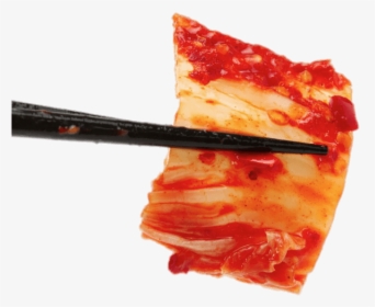 Chopsticks Holding A Piece Of Kimchi - Kimchi With Chopstick, HD Png Download, Transparent PNG
