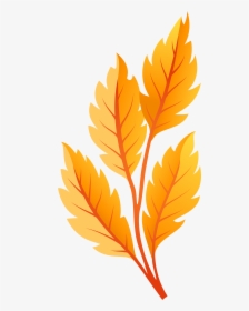 Orange Autumn Leaves Png Clip Art - Clip Art Yellow Leaf Png, Transparent Png, Transparent PNG