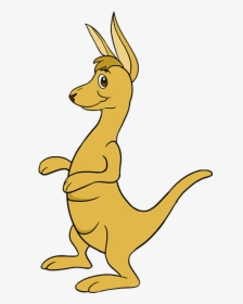 How To Draw Cartoon Kangaroo - Drawing, HD Png Download, Transparent PNG