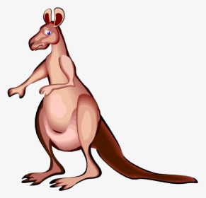 Free Kangaroo Clipart - Sad Kangaroo Cartoon, HD Png Download, Transparent PNG