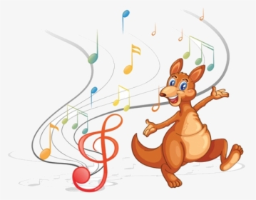 Kangaroo Material Illustration Cartoon Photography - Music Notes With Girl Dancing, HD Png Download, Transparent PNG