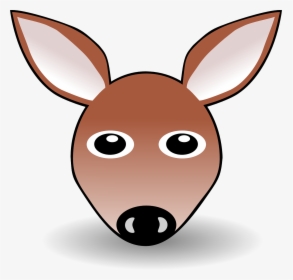 The Brown Deer Of The Funny Cartoon Face - Kangaroo Head Clipart, HD Png Download, Transparent PNG