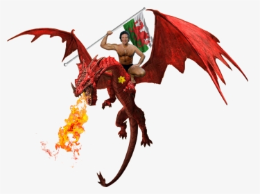 Tom Jones, Waving A Welsh Flag, On A Dragon Which Is - Portable Network Graphics, HD Png Download, Transparent PNG