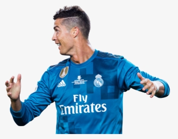Cristiano Ronaldo Cr7 Real Madrid By Dianjay Clipart - Cristiano Ronaldo Blue Jersey, HD Png Download, Transparent PNG
