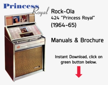 Rock Ola 424, “princess Royal” Manual Jukebox Manual - Ami Rowe R 84, HD Png Download, Transparent PNG