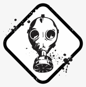 Radiation Drawing Gas Mask - Máscara De Gas Dibujo, HD Png Download, Transparent PNG