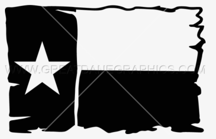 Transparent Flag Banner Clipart Black And White - Texas Flag Black And White Clipart, HD Png Download, Transparent PNG