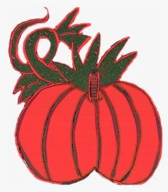 Chubby Pumpkins With Vine To Left And Large Leaf To - Illustration, HD Png Download, Transparent PNG