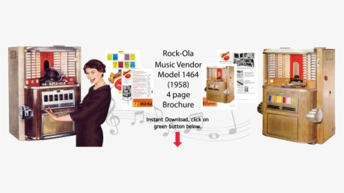 Rock-ola Music Vendor Model 1464 4 Page Brochure - Flyer, HD Png Download, Transparent PNG