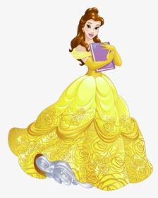 Belle Rapunzel Ariel Beast Disney Princess - Princess Belle With A Book, HD Png Download, Transparent PNG