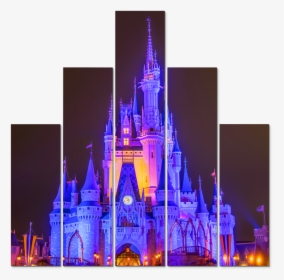 Cinderella S Castle At Night - Disney World, Cinderella Castle, HD Png Download, Transparent PNG