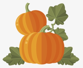 Transparent Fall Leaves And Pumpkins Border Png - Pumpkin, Png Download, Transparent PNG