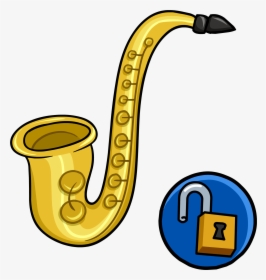 Club Penguin Wiki - Club Penguin Saxophone, HD Png Download, Transparent PNG