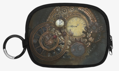 Painting Steampunk Clocks And Gears Coin Purse - Handbag, HD Png Download, Transparent PNG