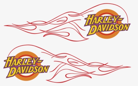 Harley Davidson Flame Tank Emblems Logo Vector Decal - Old School Flames Vector, HD Png Download, Transparent PNG