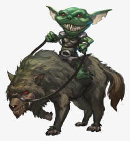 Goblin Png Character - Goblin Worg Rider, Transparent Png, Transparent PNG